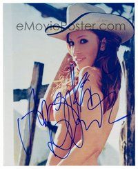 2m236 ANGELICA BRIDGES signed color 8x10 REPRO still '00s sexiest naked cowgirl portrait!