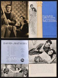 2m341 DAVID & BATHSHEBA Danish program '52 different images of Gregory Peck & sexy Susan Hayward!