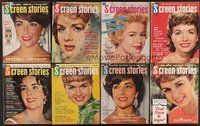 2m044 LOT OF 18 SCREEN STORIES MAGAZINES '59-60 Liz Taylor, Doris Day, Debbie Reynolds & more!