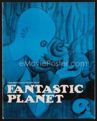 2m121 FANTASTIC PLANET pressbook '73 wacky sci-fi cartoon, Cannes winner, cool artwork!