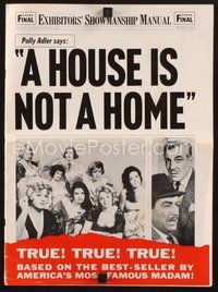 2m137 HOUSE IS NOT A HOME pressbook '64 Shelley Winters, Robert Taylor & 7 sexy hookers in brothel!