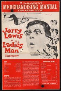 2m155 LADIES' MAN pressbook '61 girl-shy upstairs-man-of-all-work Jerry Lewis screwball comedy!