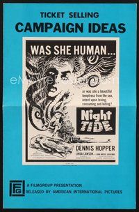 2m178 NIGHT TIDE pressbook'63 was she human or was she a temptress from the sea intent upon killing?