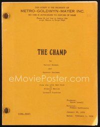 2m195 CHAMP final draft script January 30, 1978, screenplay by Walter Newman & Spencer Eastman!