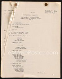 2m203 FRANCIS IN THE HAUNTED HOUSE continuity & dialogue script '56 screenplay by Margolis & Raynor