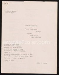 2m205 GABLE & LOMBARD combined continuity draft script January 2, 1976, screenplay by Barry Sandler