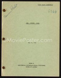 2m226 PURPLE MASK first draft script May 17, 1954, screenplay by Oscar Brodney!
