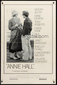 2p039 ANNIE HALL 1sh '77 full-length Woody Allen & Diane Keaton, a nervous romance!