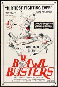 2p093 BRAWL BUSTERS 1sh '78 martial arts kung fu, those turkeys fight dirty!