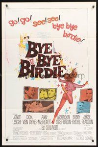 2p107 BYE BYE BIRDIE 1sh '63 cool artwork of sexy Ann-Margret dancing, Dick Van Dyke, Janet Leigh