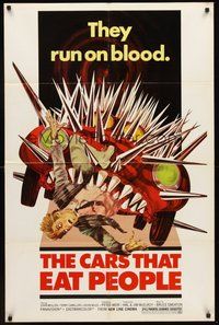 2p121 CARS THAT ATE PARIS 1sh '74 early Peter Weir, art of killer auto, Cars That Eat People!