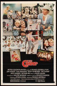 2p128 CHAMP 1sh '79 great image of Jon Voight boxing with Ricky Schroder, Faye Dunaway!