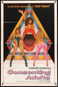 2p149 CONSENTING ADULTS 1sh '82 Gerard Damiano, the tenth anniversary of Deep Throat!