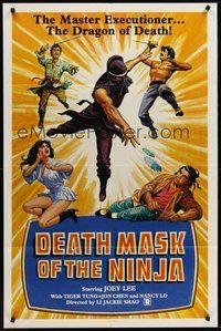 2p181 DEATH MASK OF THE NINJA 1sh '87 cool ninja art, the master executioner, dragon of death!