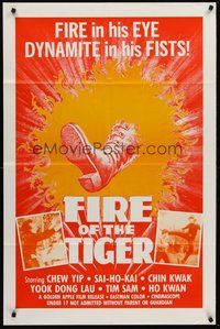 2p241 FIRE OF THE TIGER 1sh '70s fire in his eye, dynamite in his fists, martial arts action!