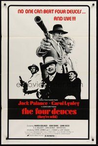 2p255 FOUR DEUCES 1sh '75 gangster Jack Palance with Carol Lynley, Warren Berlinger!