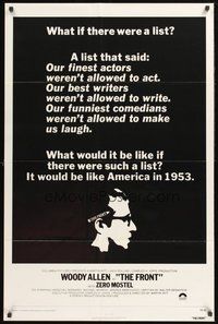 2p261 FRONT 1sh '76 Woody Allen, Martin Ritt, 1950s Communist Scare blacklist!