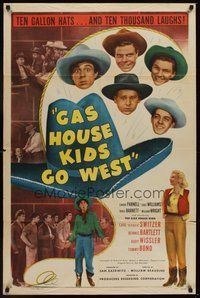 2p267 GAS HOUSE KIDS GO WEST 1sh '47 grown-up Carl 'Alfalfa' Switzer as a cowboy!