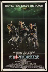2p271 GHOSTBUSTERS 1sh '84 Bill Murray, Aykroyd & Harold Ramis are here to save the world!