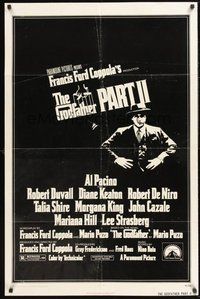 2p283 GODFATHER PART II 1sh '74 Al Pacino in Francis Ford Coppola classic crime sequel!