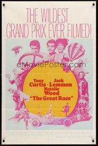 2p304 GREAT RACE int'l 1sh R70 Blake Edwards, headshots of Tony Curtis, Jack Lemmon & Natalie Wood!