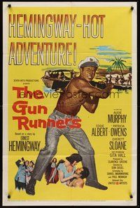 2p312 GUN RUNNERS 1sh '58 Audie Murphy, directed by Don Siegel, written by Ernest Hemingway!