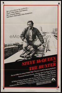 2p372 HUNTER 1sh '80 bounty hunter Steve McQueen riding on top of a Chicago El!