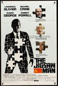 2p408 JIGSAW MAN 1sh '83 Laurence Olivier, Michael Caine, Susan George, cool art of spy!