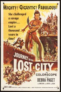 2p411 JOURNEY TO THE LOST CITY 1sh '60 directed by Fritz Lang, art of sexy Arabian Debra Paget!