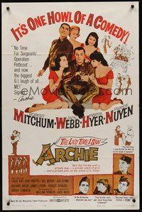 2p448 LAST TIME I SAW ARCHIE 1sh '61 Robert Mitchum & Jack Webb in a jeep full of sexy girls!