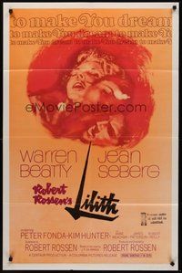 2p458 LILITH 1sh '64 Warren Beatty, before Eve, there was evil, and her name was Jean Seberg!