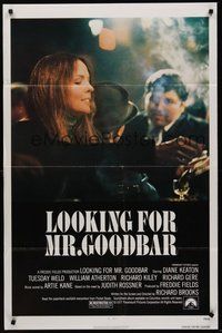 2p469 LOOKING FOR MR. GOODBAR 1sh '77 close up of Diane Keaton, directed by Richard Brooks!