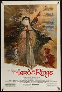 2p471 LORD OF THE RINGS 1sh '78 J.R.R. Tolkien classic, Bakshi, Tom Jung fantasy art!