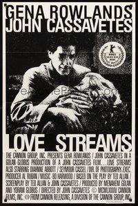 2p476 LOVE STREAMS Canadian 1sh '84 great image of John Cassavetes & Gena Rowlands!