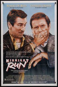2p534 MIDNIGHT RUN DS 1sh '88 Robert De Niro with Charles Grodin who stole $15 million!