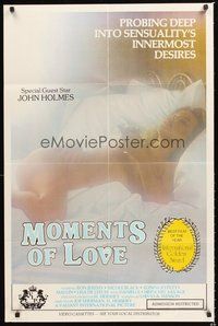 2p546 MOMENTS OF LOVE video theatrical 1sh '83 Ron Jeremy, John Holmes, Lisa De Leeuw, sexy image!