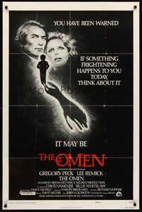 2p628 OMEN style F 1sh '76 Gregory Peck, Lee Remick, Satanic horror, it's frightening!