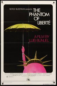 2p653 PHANTOM OF LIBERTY 1sh '84 Luis Bunuel, outrageous erotic Statue of Liberty art!