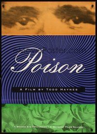 2p675 POISON arthouse 1sh '91 Todd Haynes, Edith Meeks, cool image & design!