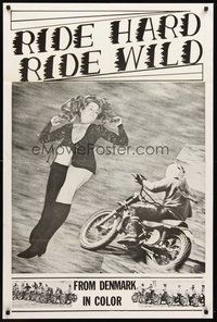 2p743 RIDE HARD, RIDE WILD 1sh '72 Lee Frost, Danish, motorcycle racing & sexy women!