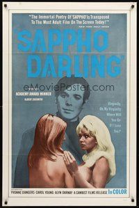 2p768 SAPPHO DARLING 1sh '68 Carol Young as Sappho Anderson , image of sexy nude girls!