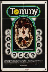 2p914 TOMMY 1sh '75 The Who, Roger Daltrey, rock & roll, cool mirror image!