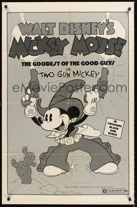 2p929 TWO GUN MICKEY 1sh R74 Mickey Mouse, the goodest of the good guys!