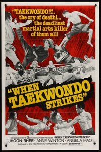 2p968 WHEN TAEKWONDO STRIKES 1sh '74 Jhoon Rhee, the cry of death, cool kung fu images!