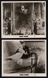 2r509 KING KONG 2 8x10 stills R60s Bruce Cabot rescues Fay Wray, big ape on rampage!