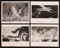 2r243 MYSTERIANS 7 int'l set 2 8x10.25 stills '59 cool sci-fi artwork by Lt. Colonel Robert Rigg!