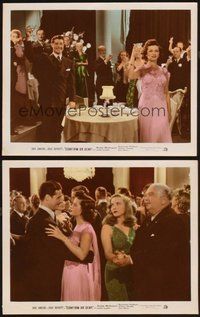 2r974 CONFIRM OR DENY 2 color-glos 8x10 stills '41 Don Ameche & Joan Bennett toasting & dancing!