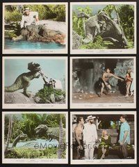 2r606 DINOSAURUS 10 color 8x10 stills '60 Ward Ramsey, wacky images of battling dinosaurs!