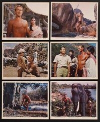 2r578 TARZAN GOES TO INDIA 12 color 8x10 stills '62 Jock Mahoney as the King of the Jungle!