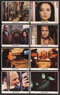 2r797 SILENCE OF THE LAMBS 8 8x10 mini LCs '90 Jodie Foster, Anthony Hopkins, Ted Levine, Glenn!
